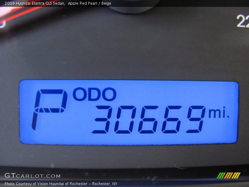 Apple Red Pearl / Beige 2009 Hyundai Elantra GLS Sedan