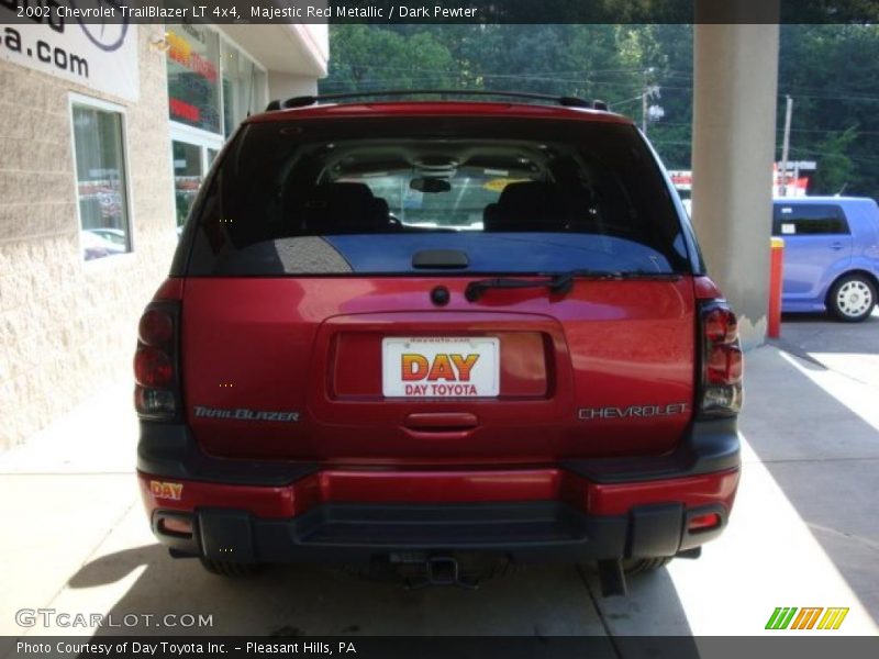 Majestic Red Metallic / Dark Pewter 2002 Chevrolet TrailBlazer LT 4x4