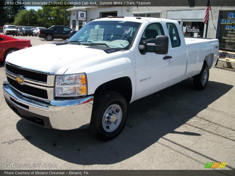 Summit White / Dark Titanium 2010 Chevrolet Silverado 2500HD Extended Cab 4x4