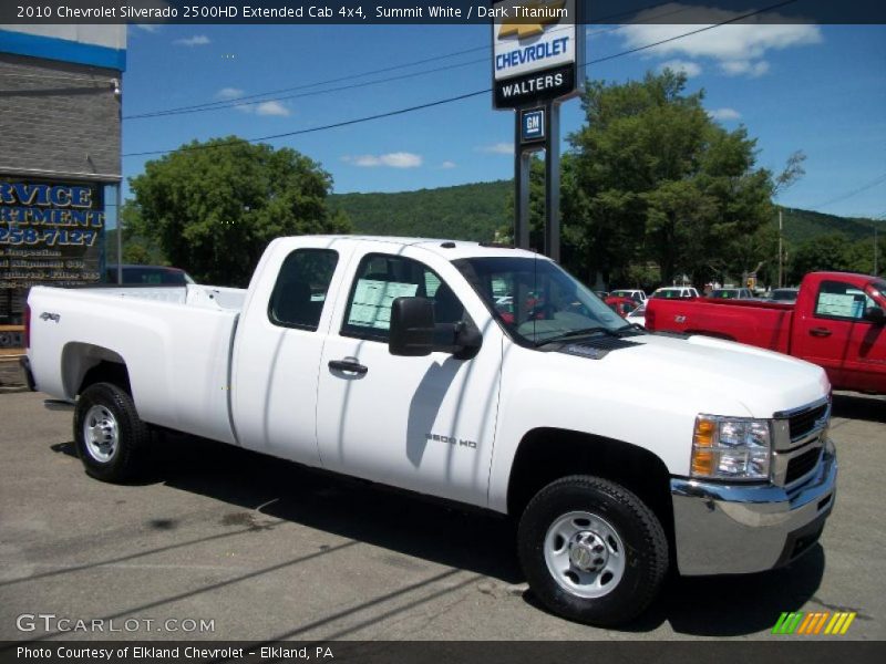 Summit White / Dark Titanium 2010 Chevrolet Silverado 2500HD Extended Cab 4x4