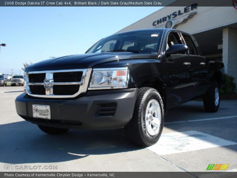 Brilliant Black / Dark Slate Gray/Medium Slate Gray 2008 Dodge Dakota ST Crew Cab 4x4