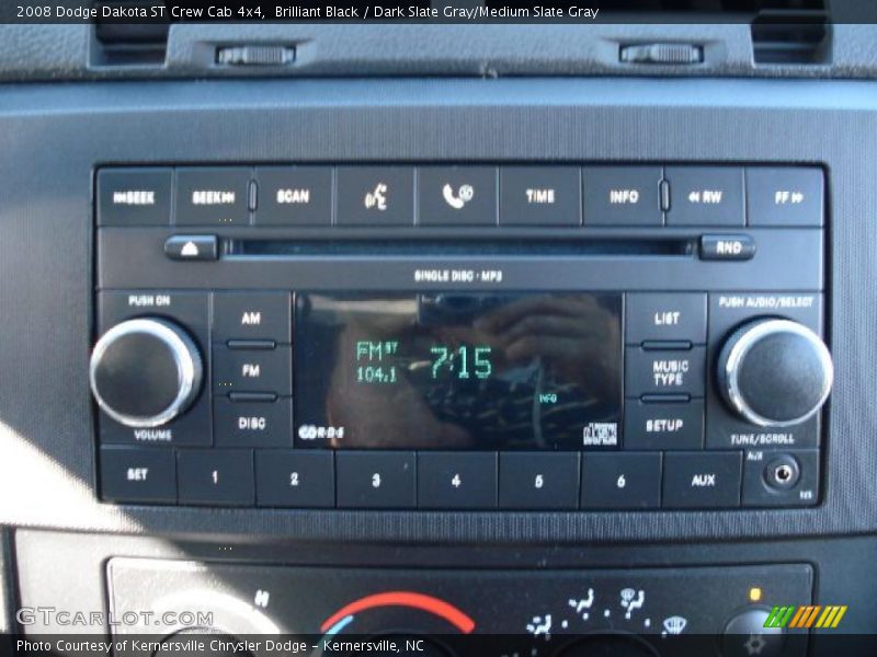 Brilliant Black / Dark Slate Gray/Medium Slate Gray 2008 Dodge Dakota ST Crew Cab 4x4