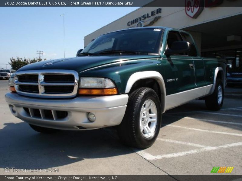 Forest Green Pearl / Dark Slate Gray 2002 Dodge Dakota SLT Club Cab