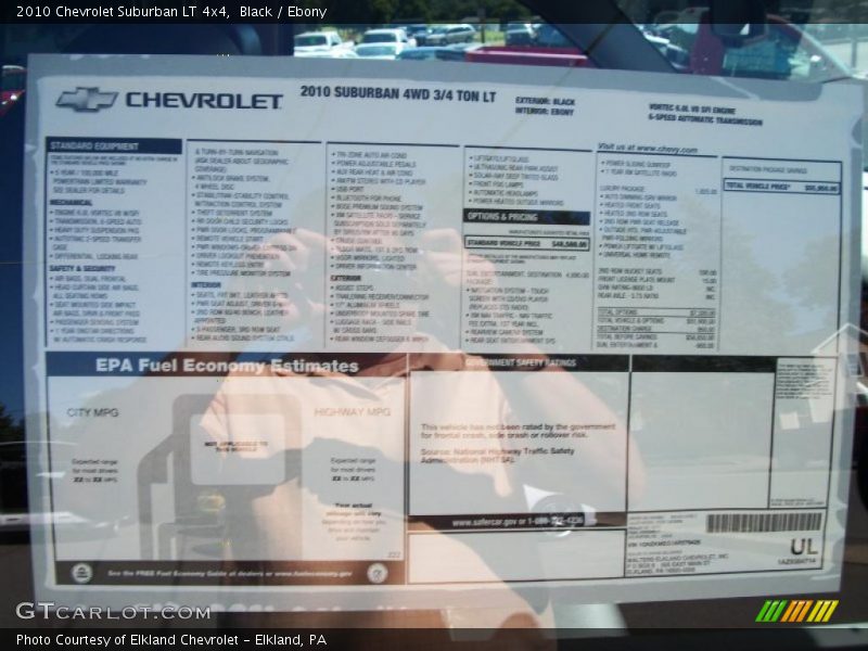 Black / Ebony 2010 Chevrolet Suburban LT 4x4