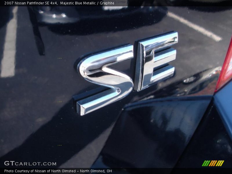 Majestic Blue Metallic / Graphite 2007 Nissan Pathfinder SE 4x4