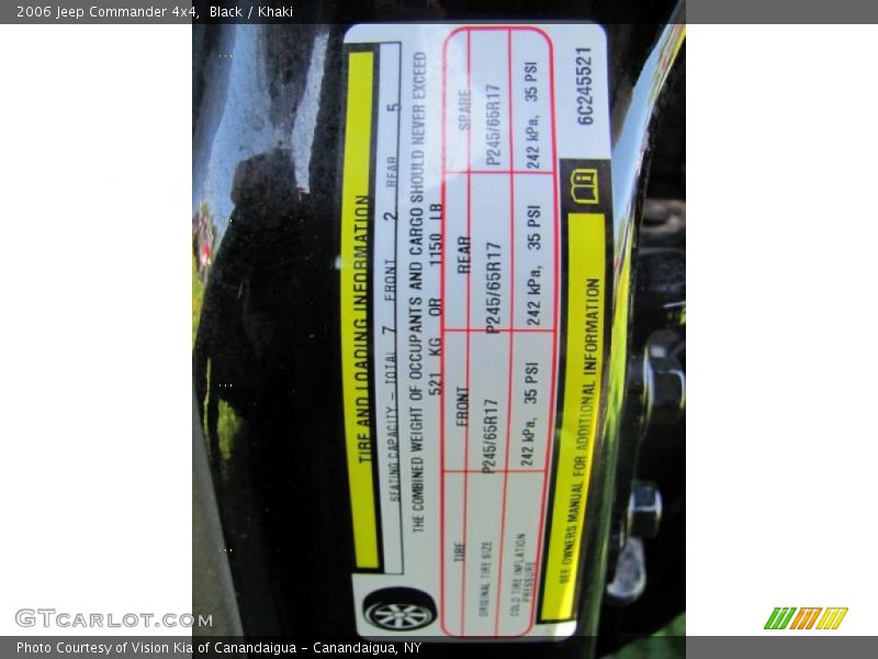 Black / Khaki 2006 Jeep Commander 4x4