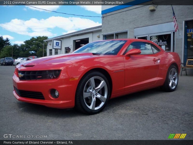Inferno Orange Metallic / Inferno Orange/Black 2011 Chevrolet Camaro SS/RS Coupe
