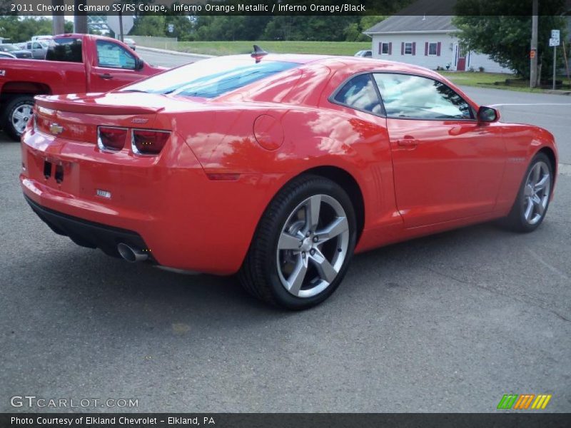 Inferno Orange Metallic / Inferno Orange/Black 2011 Chevrolet Camaro SS/RS Coupe
