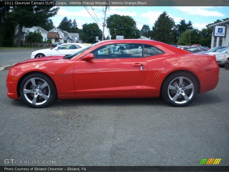 Inferno Orange Metallic / Inferno Orange/Black 2011 Chevrolet Camaro SS/RS Coupe
