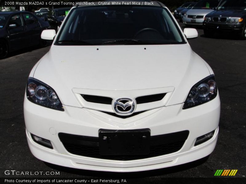 Crystal White Pearl Mica / Black 2008 Mazda MAZDA3 s Grand Touring Hatchback