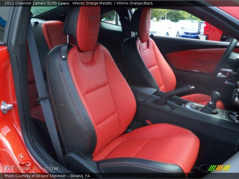 Inferno Orange Metallic / Inferno Orange/Black 2011 Chevrolet Camaro SS/RS Coupe