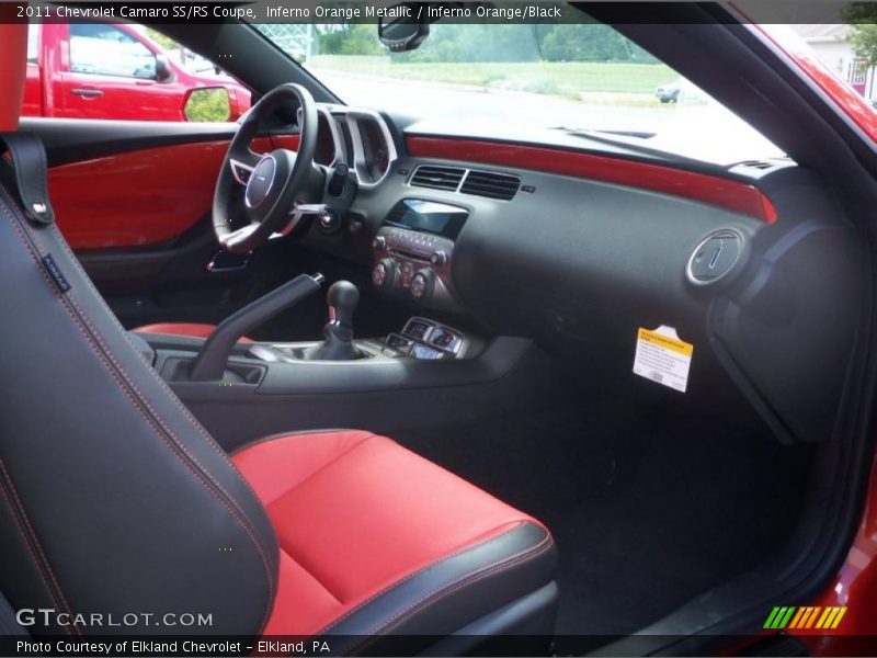 Inferno Orange Metallic / Inferno Orange/Black 2011 Chevrolet Camaro SS/RS Coupe