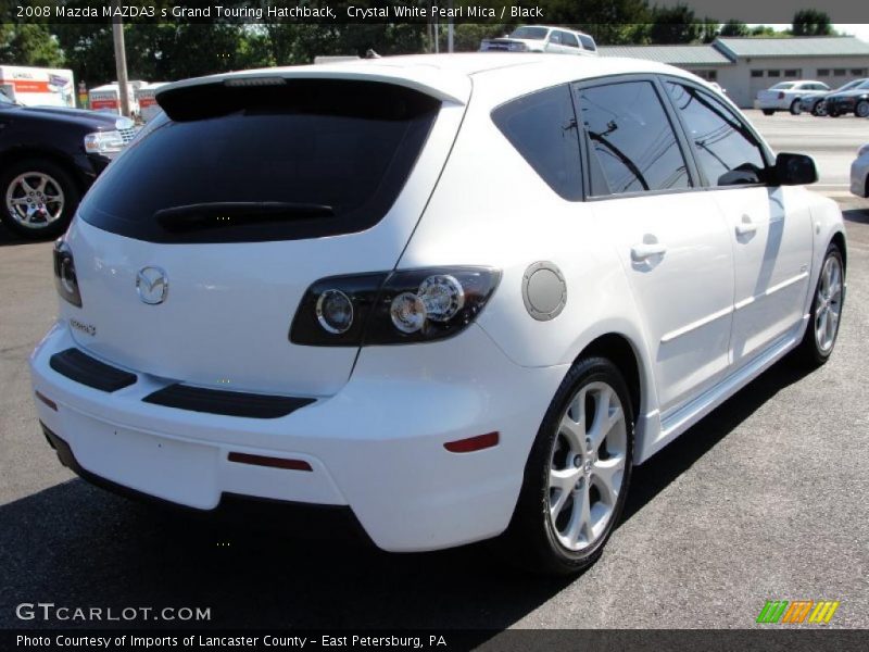 Crystal White Pearl Mica / Black 2008 Mazda MAZDA3 s Grand Touring Hatchback