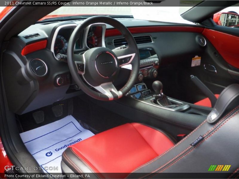 Inferno Orange Metallic / Inferno Orange/Black 2011 Chevrolet Camaro SS/RS Coupe