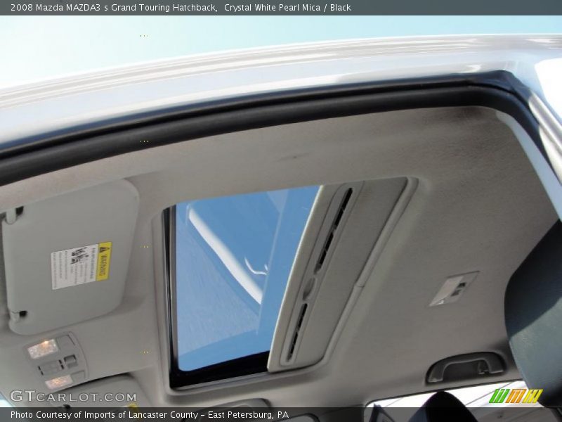 Crystal White Pearl Mica / Black 2008 Mazda MAZDA3 s Grand Touring Hatchback