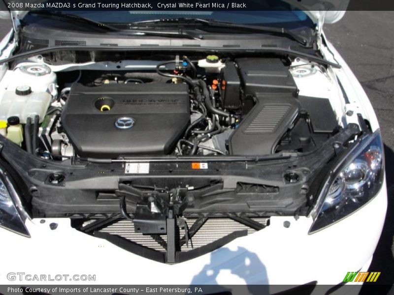 Crystal White Pearl Mica / Black 2008 Mazda MAZDA3 s Grand Touring Hatchback