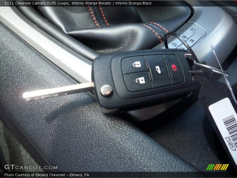 Inferno Orange Metallic / Inferno Orange/Black 2011 Chevrolet Camaro SS/RS Coupe