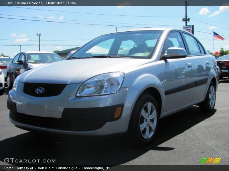 Clear Silver / Gray 2009 Kia Rio LX Sedan