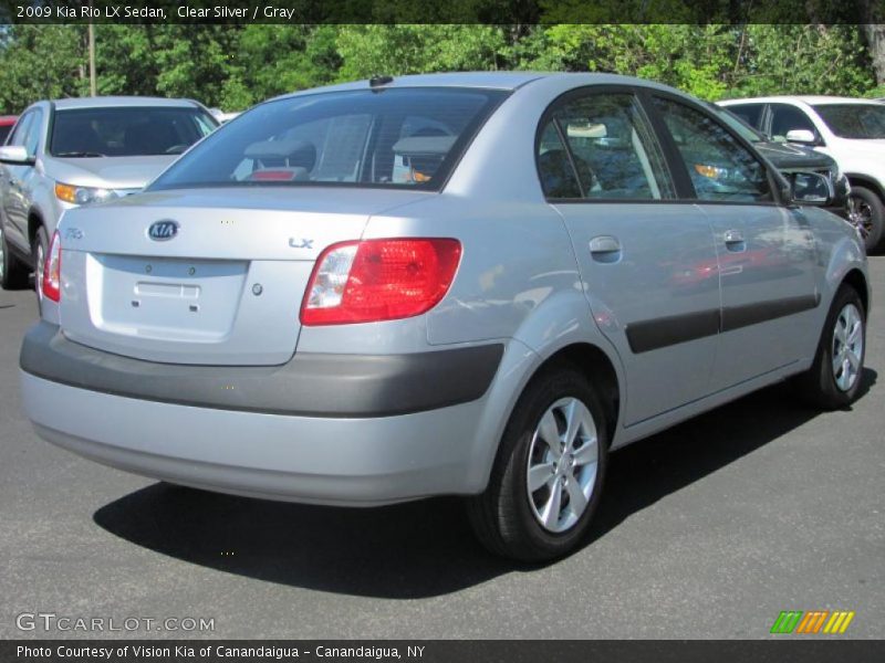 Clear Silver / Gray 2009 Kia Rio LX Sedan
