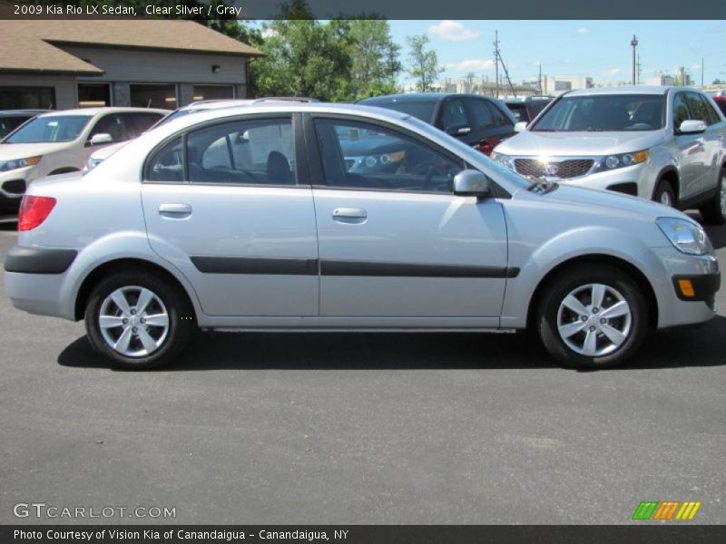 Clear Silver / Gray 2009 Kia Rio LX Sedan