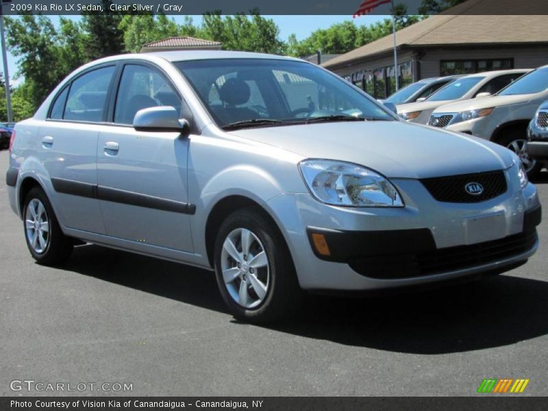 Clear Silver / Gray 2009 Kia Rio LX Sedan