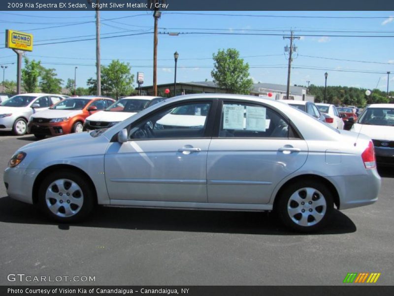 Bright Silver Metallic / Gray 2009 Kia Spectra EX Sedan