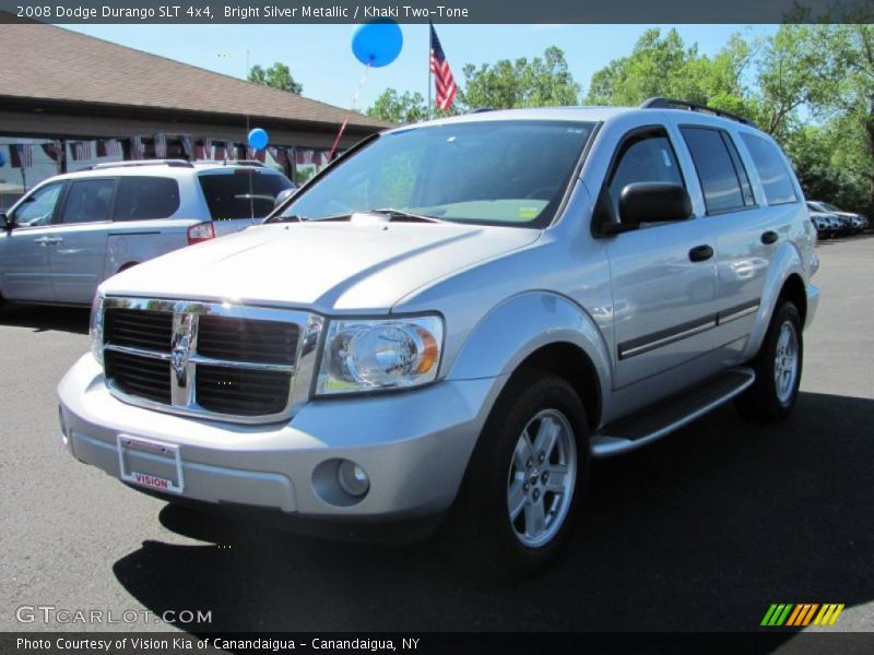 Bright Silver Metallic / Khaki Two-Tone 2008 Dodge Durango SLT 4x4