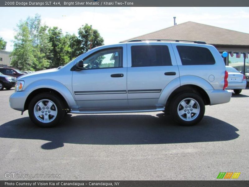 Bright Silver Metallic / Khaki Two-Tone 2008 Dodge Durango SLT 4x4