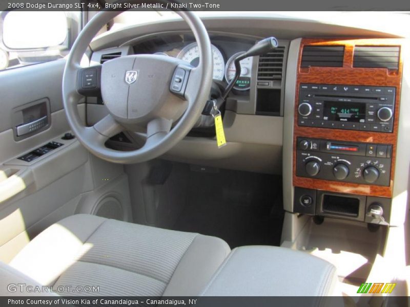 Bright Silver Metallic / Khaki Two-Tone 2008 Dodge Durango SLT 4x4