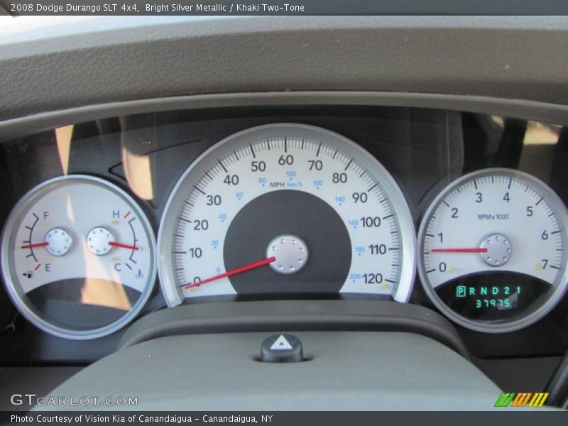 Bright Silver Metallic / Khaki Two-Tone 2008 Dodge Durango SLT 4x4