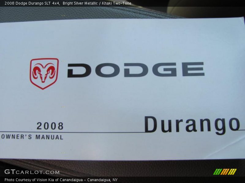 Bright Silver Metallic / Khaki Two-Tone 2008 Dodge Durango SLT 4x4