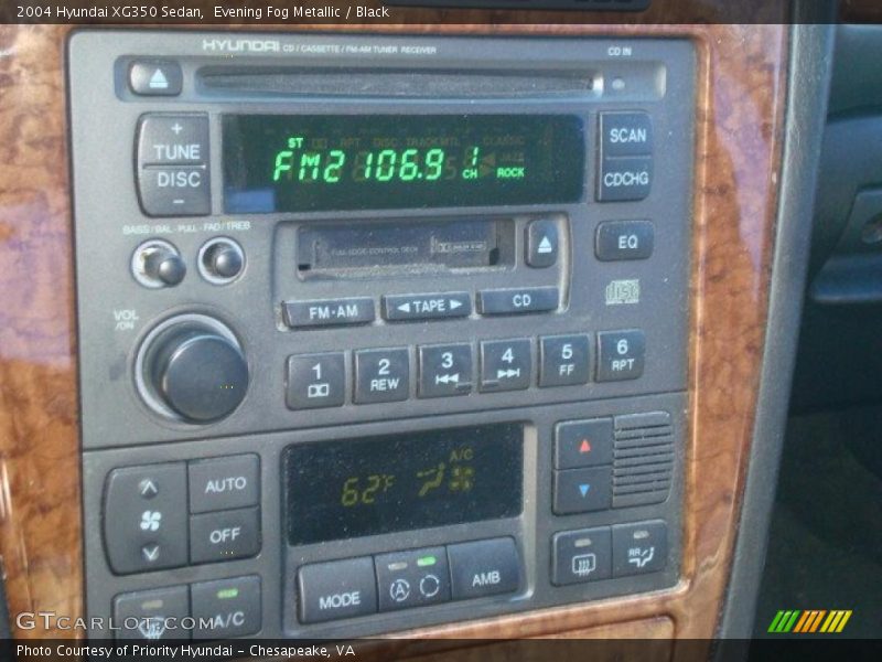 Evening Fog Metallic / Black 2004 Hyundai XG350 Sedan