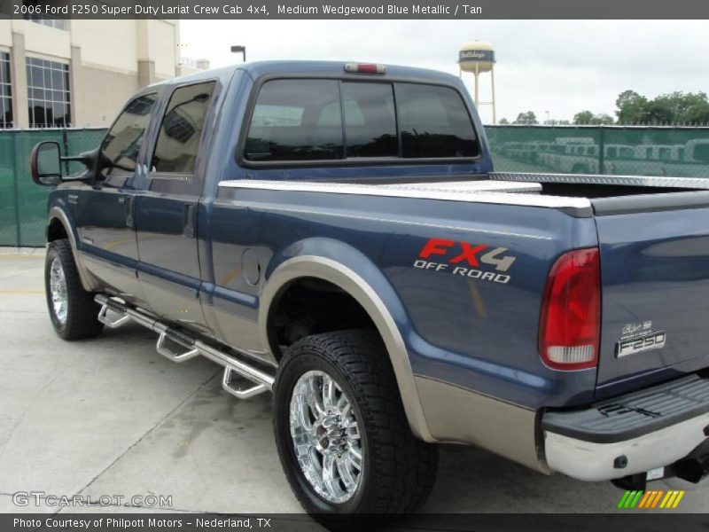 Medium Wedgewood Blue Metallic / Tan 2006 Ford F250 Super Duty Lariat Crew Cab 4x4