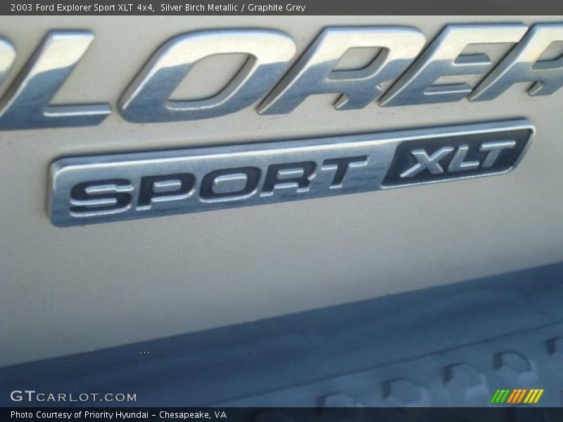 Silver Birch Metallic / Graphite Grey 2003 Ford Explorer Sport XLT 4x4