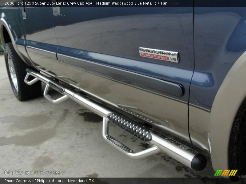 Medium Wedgewood Blue Metallic / Tan 2006 Ford F250 Super Duty Lariat Crew Cab 4x4