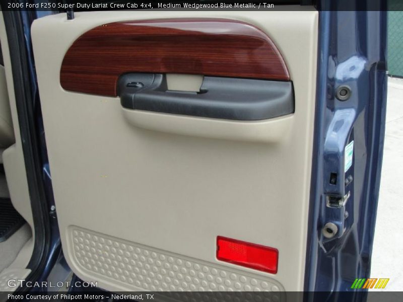 Medium Wedgewood Blue Metallic / Tan 2006 Ford F250 Super Duty Lariat Crew Cab 4x4