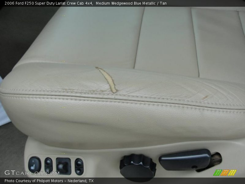 Medium Wedgewood Blue Metallic / Tan 2006 Ford F250 Super Duty Lariat Crew Cab 4x4