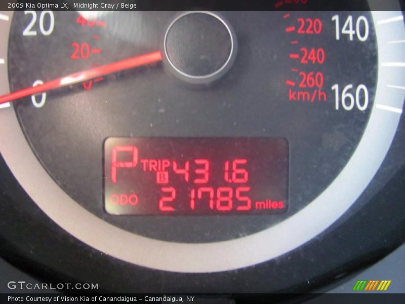 Midnight Gray / Beige 2009 Kia Optima LX