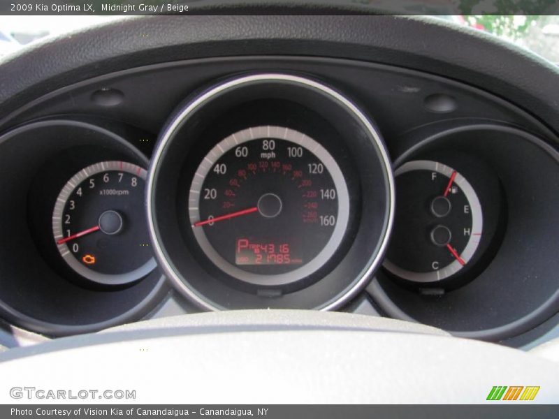 Midnight Gray / Beige 2009 Kia Optima LX