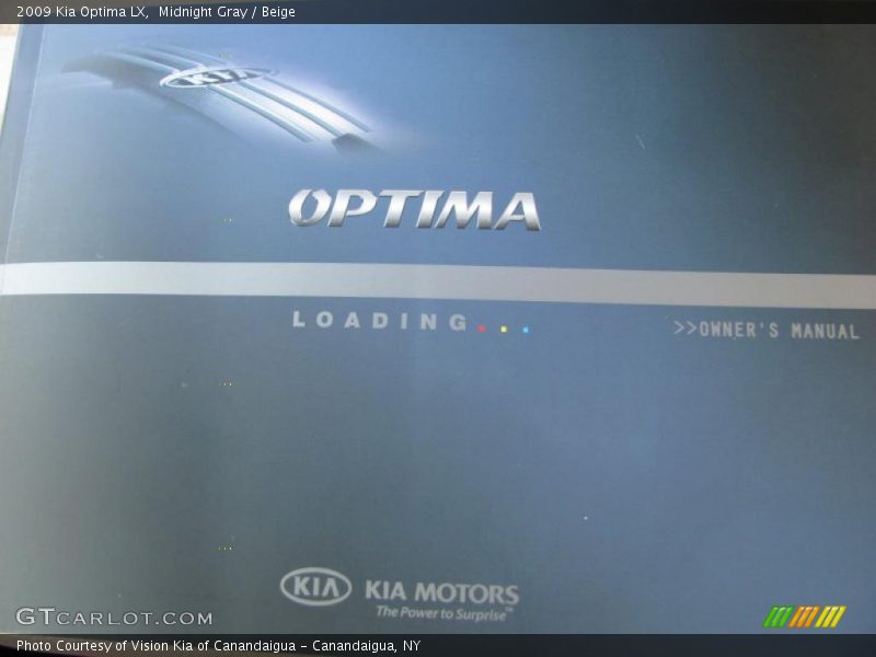 Midnight Gray / Beige 2009 Kia Optima LX