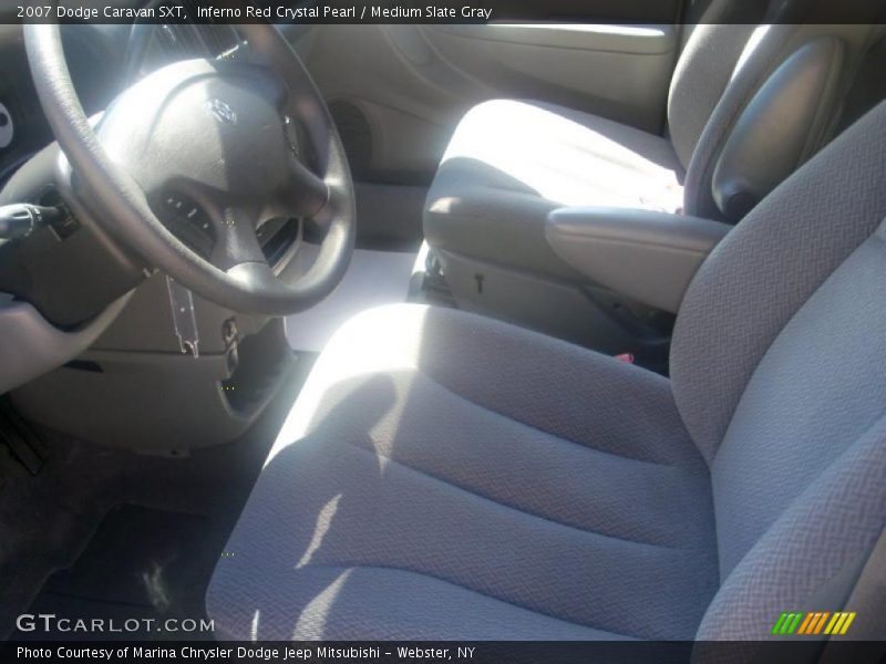 Inferno Red Crystal Pearl / Medium Slate Gray 2007 Dodge Caravan SXT