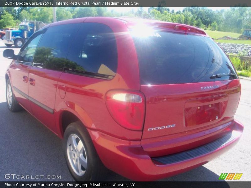 Inferno Red Crystal Pearl / Medium Slate Gray 2007 Dodge Caravan SXT
