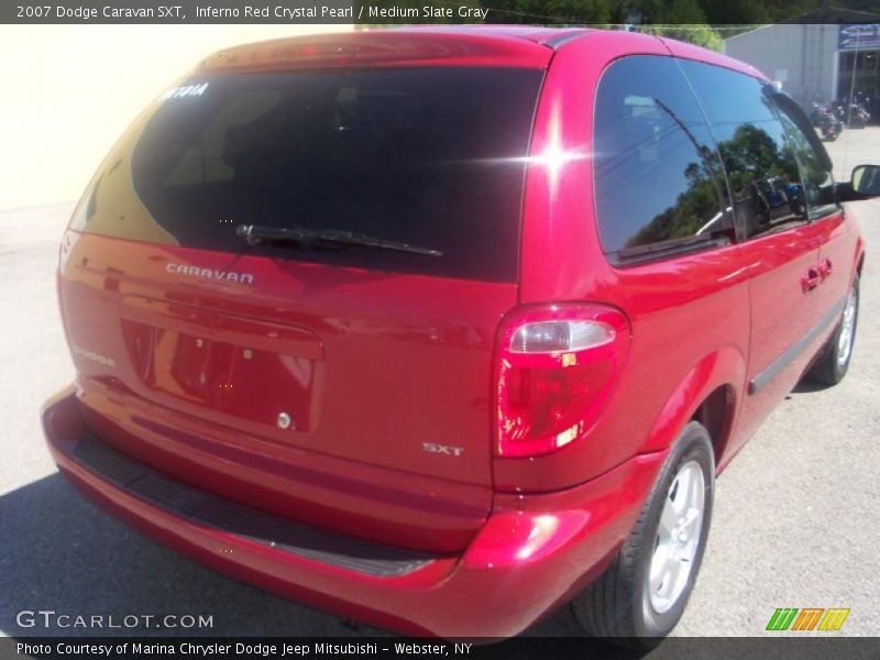 Inferno Red Crystal Pearl / Medium Slate Gray 2007 Dodge Caravan SXT