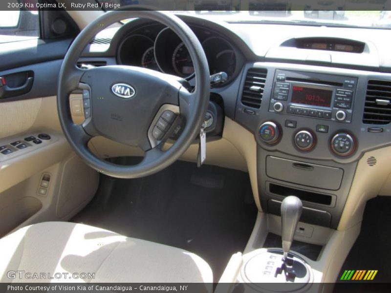 Ruby Red / Beige 2009 Kia Optima LX