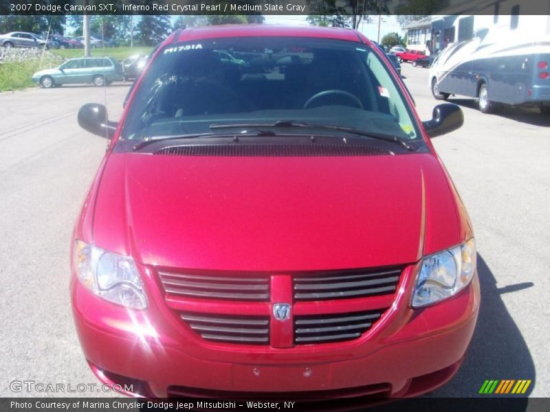 Inferno Red Crystal Pearl / Medium Slate Gray 2007 Dodge Caravan SXT