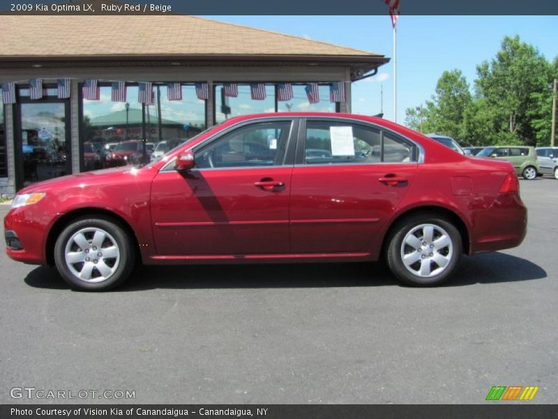 Ruby Red / Beige 2009 Kia Optima LX