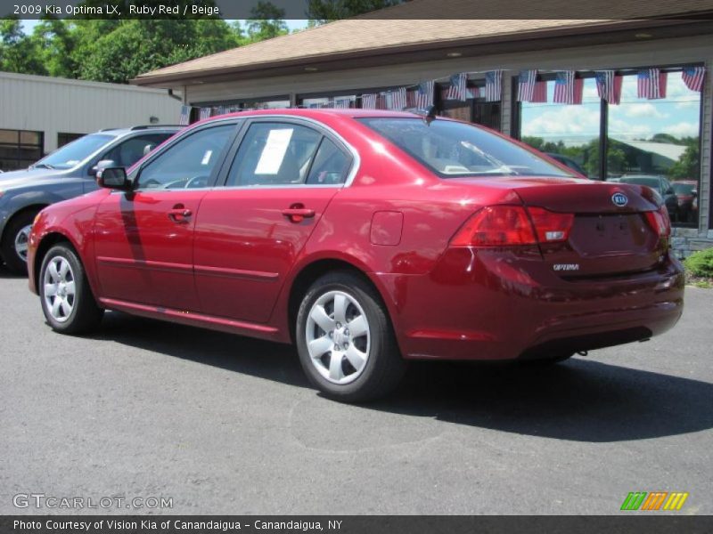 Ruby Red / Beige 2009 Kia Optima LX