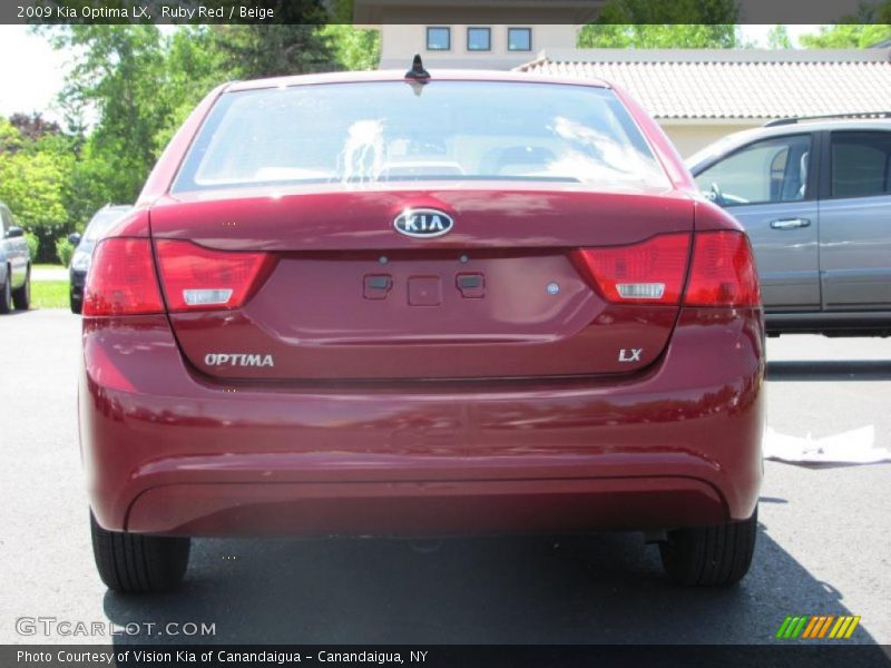 Ruby Red / Beige 2009 Kia Optima LX