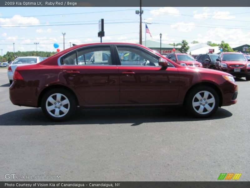 Ruby Red / Beige 2009 Kia Optima LX