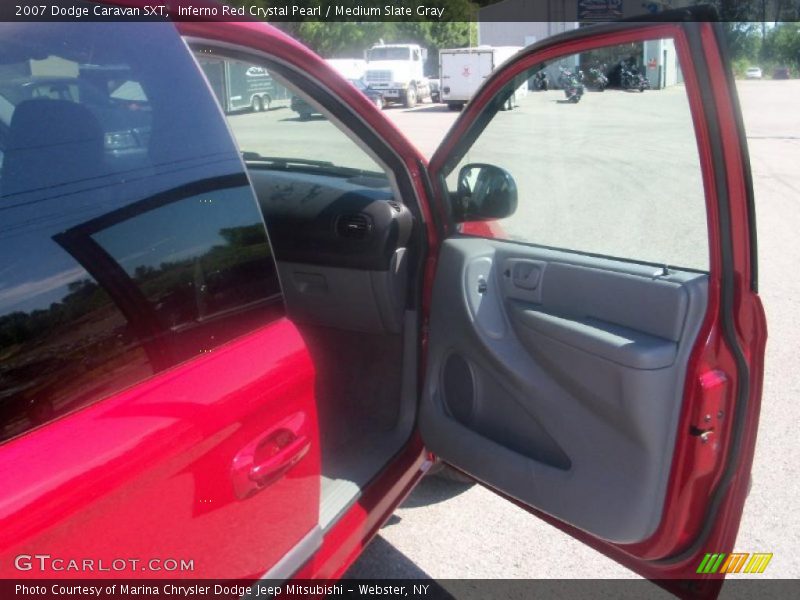 Inferno Red Crystal Pearl / Medium Slate Gray 2007 Dodge Caravan SXT